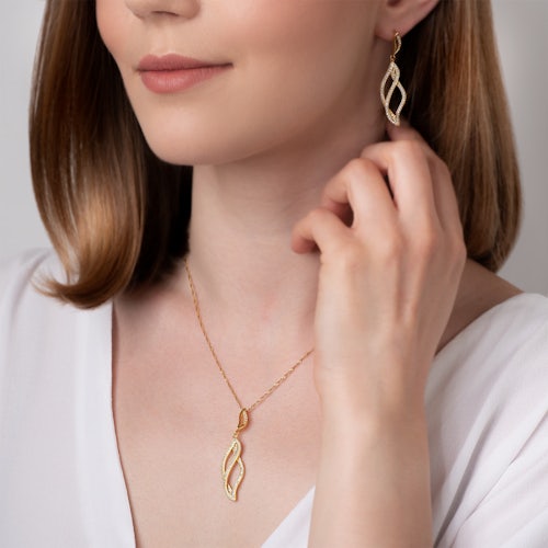 Zawieszka Savicki: srebrna pozłacana, cyrkonie